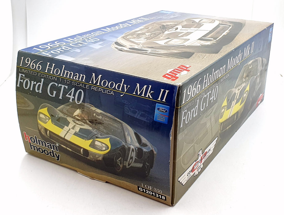 GMP 1/12 Scale G1201318 - 1966 Ford Gt40 MkII #6 Holman/Moody - Blue/Yellow