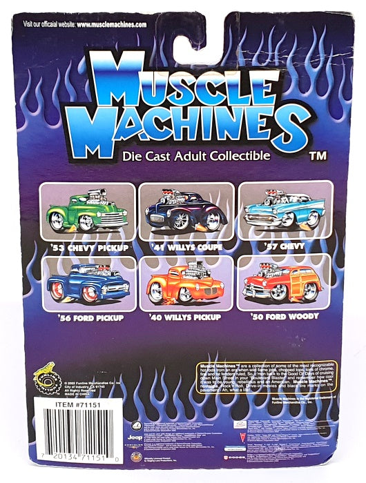 Muscle Machines 1/64 Scale 71151 02-65 - 1949 Mercury Coupe - Yellow/Green