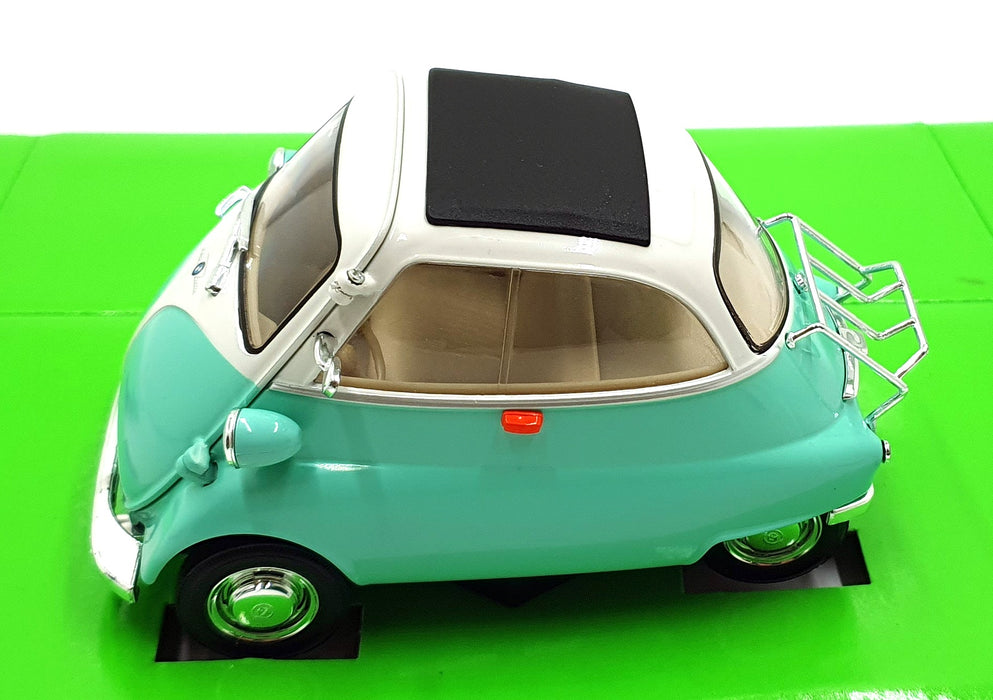 Welly NEX 1/18 Scale Diecast 24096W - BMW Isetta - Turquoise