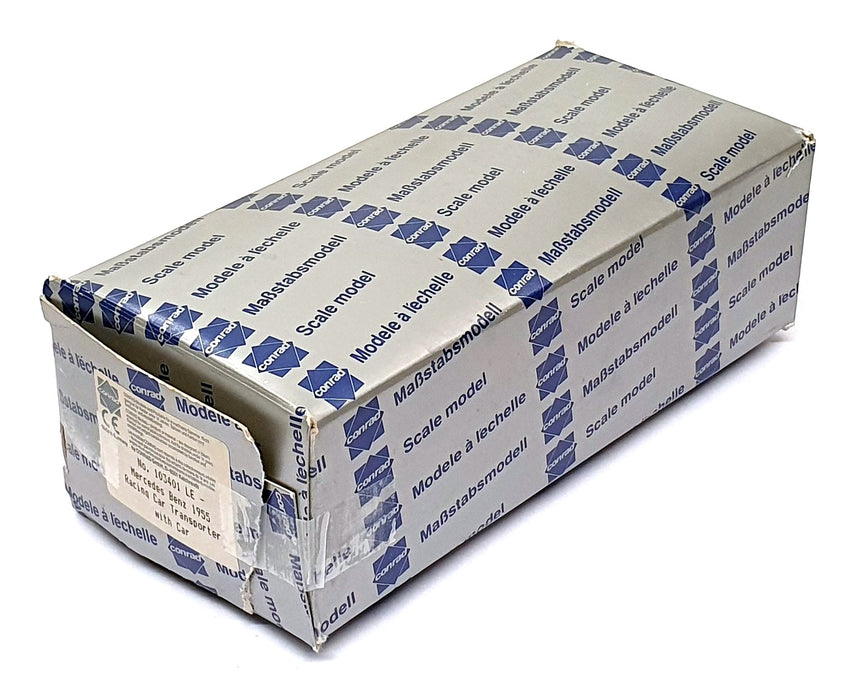 Conrad 1/43 Scale 103401 - 1955 Mercedes Benz Transporter & W196C GP Car - Moss