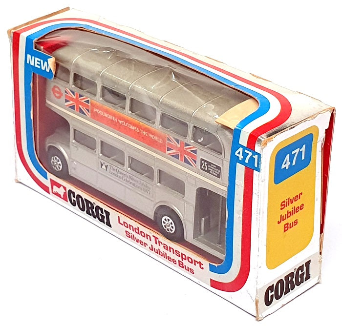 Corgi 12cm Long Diecast 471 - AEC Routemaster London Bus Silver Jubilee ...
