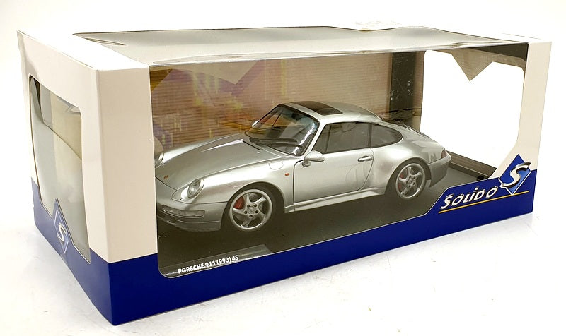 Solido 1/18 Scale S1810103 - 1996 Porsche 911 (993) 4S - Met. Polar Silver