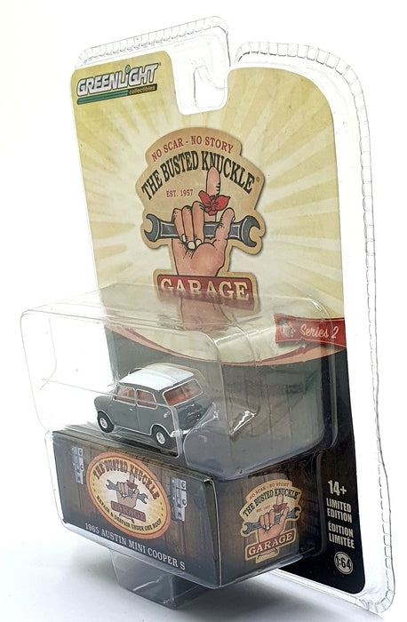 Greenlight 1/64 Scale 39120-E - 1965 Austin Mini Cooper S - Grey