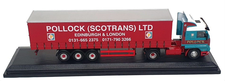 Oxford Diecast 1/76 Scale 76S143001 Scania 143 40ft Curtainside Pollock Scotrans