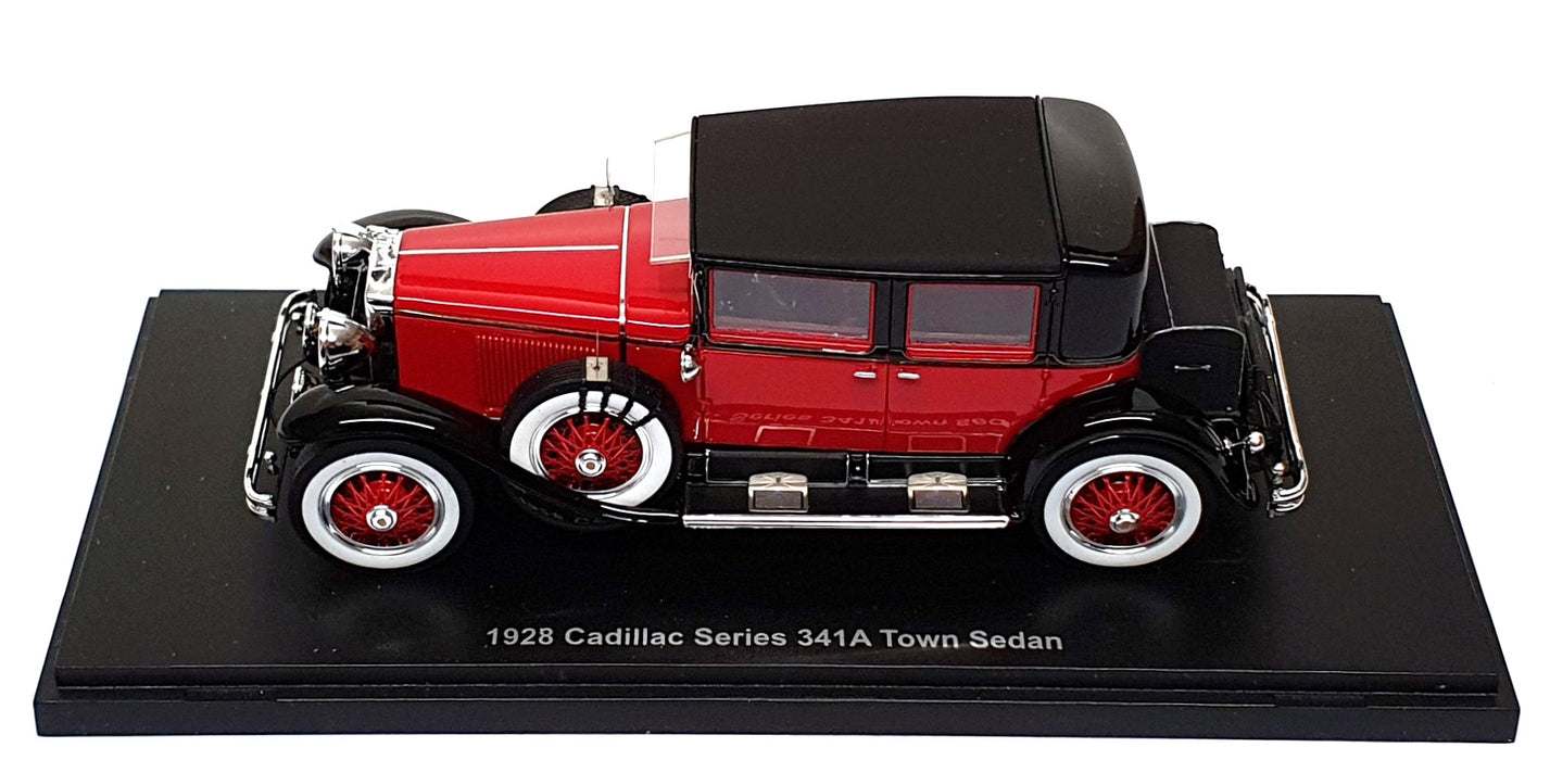 Esval 1/43 Scale EMUS43077B - 1928 Cadillac Series 341A Town Car - Red/Black