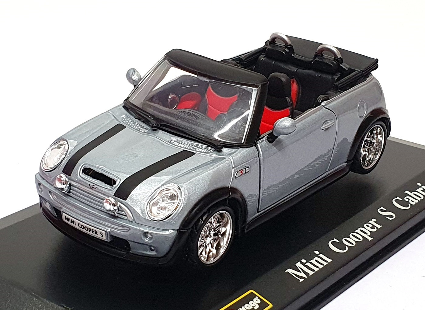 Burago 1/32 Scale Diecast 18-42000 - Mini Cooper S Cabrio - Greyish Blue