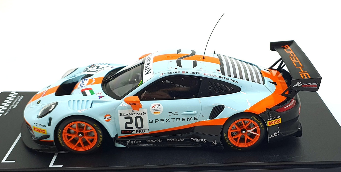 IXO 1/18 Scale Diecast LEGT18-23003 - Porsche 911 GT3 R #20 1st 24Hr Spa 2019