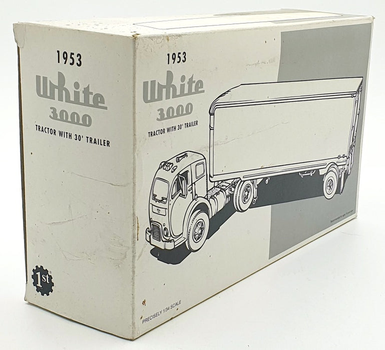 First Gear 1/34 Scale 19-1854 1953 White 3000 Tractor Trailer Mushroom Freight