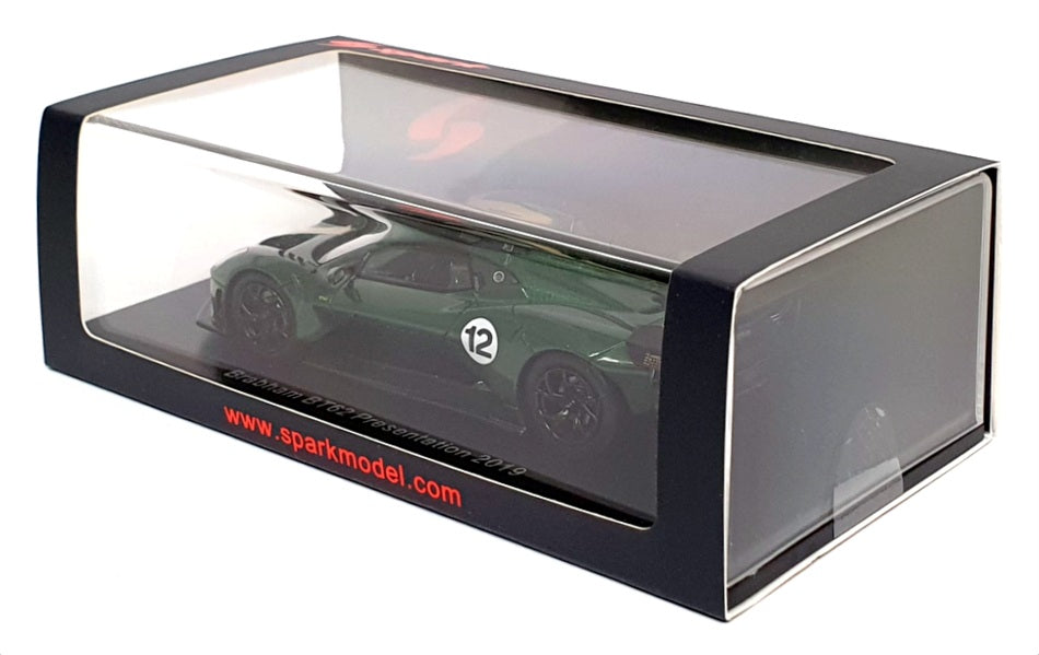 Spark 1/43 Scale S8109 - Brabham BT62 Presentation 2019 #12 - Met Green