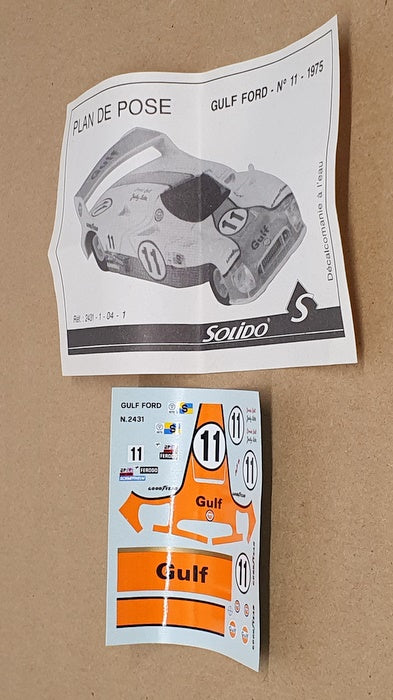 Solido 1/43 Scale 2431 - Gulf Mirage Ford GR8 #11 Le Mans 1975