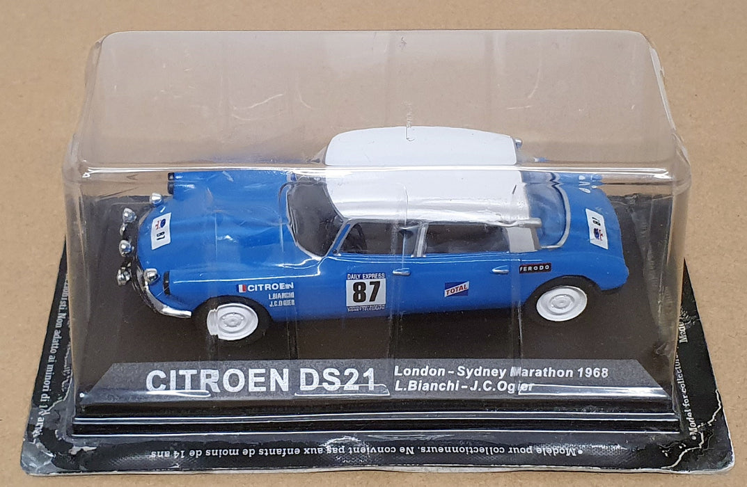 Altaya 1/43 Scale 231025 - Citroen DS21 #87 London-Sydney 1968 Bianchi/Ogier