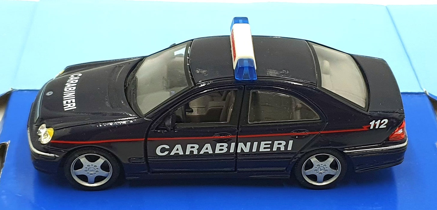 Cararama 1/43 Scale 210226E - Mercedes-Benz C320 Carabinieri Police Car - Blue