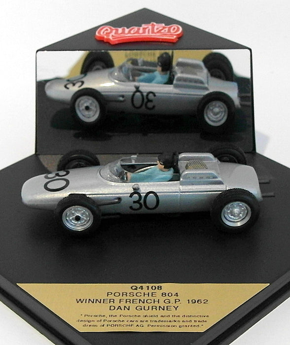 Quartzo 1/43 Scale Q4108 - Porsche 804 F1 - French GP 1962 - 1st #30 D.Gurney