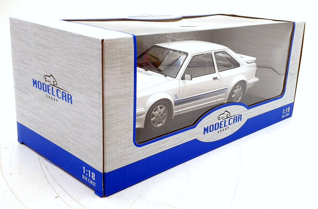 Model Car Group 1/18 Scale Diecast MCG18419 - 1985 Ford Escort RS Turbo - White