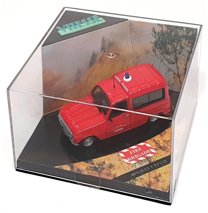 Vitesse 1/43 Scale VCC087 - Renault 4 F4 Fire Van (Mende) - Red