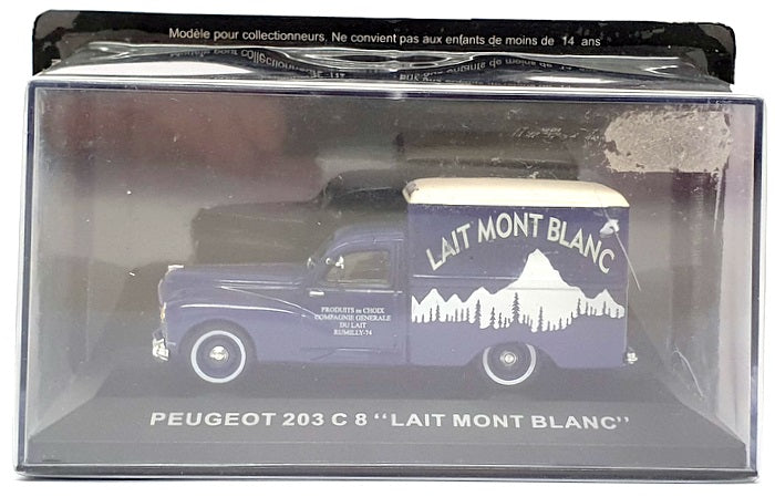 Altaya 1/43 Scale LMB02 - Peugeot 203 C 8 Lait Mont Blanc - Blue/White