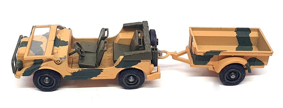 Solido 1/43 Scale Diecast 212 - Army Jeep & Trailer - Green