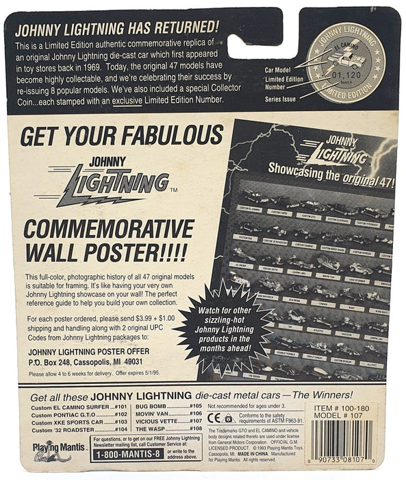 Johnny Lightning 1/64 Scale 100-180 - The Challengers Vicious Vette - Blue