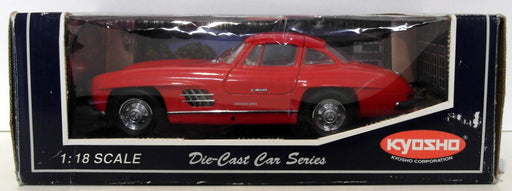Kyosho 1/18 Scale Diecast 08091R - Mercedes Benz 300SL - Red