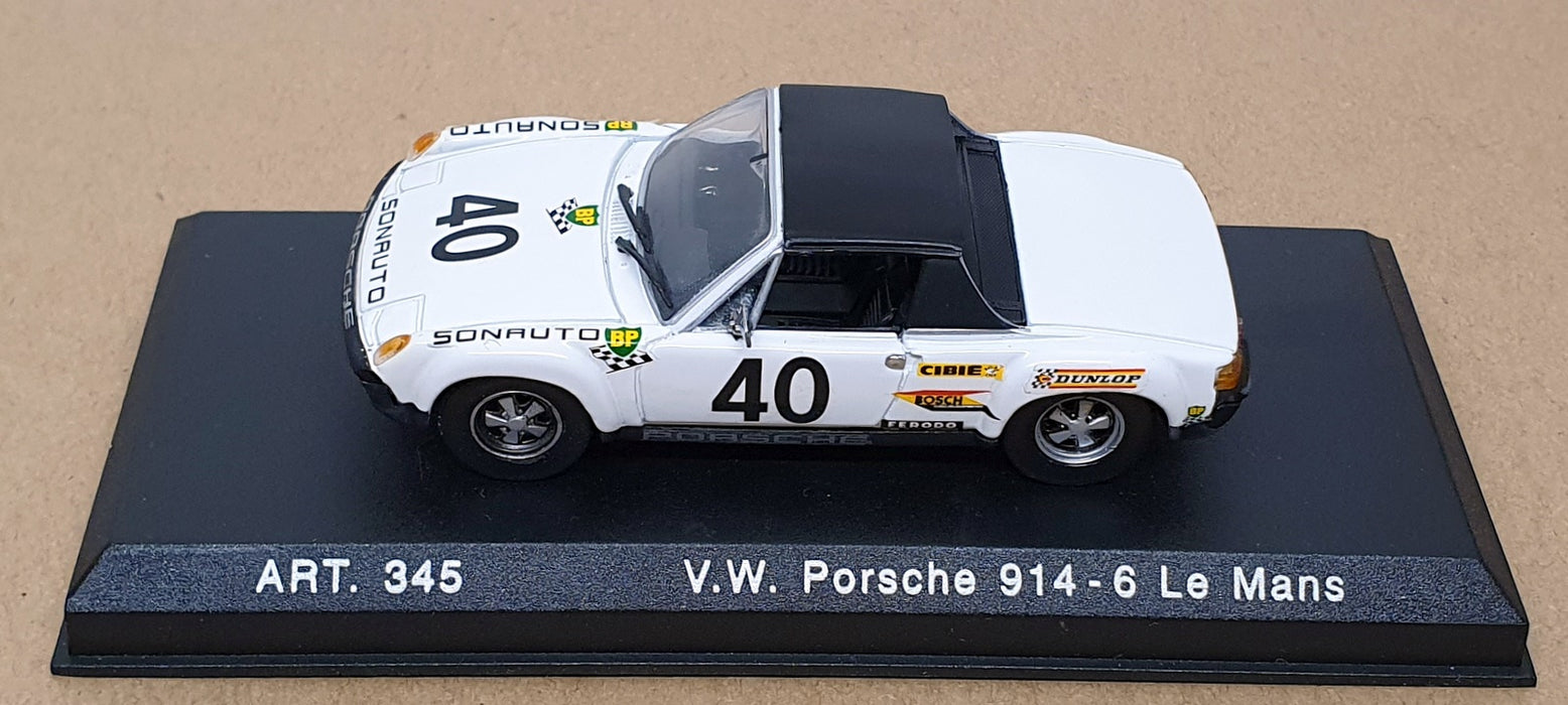 Detail Cars 1/43 Scale ART345 - VW Porsche 914-4 #40 1969 Racing - White