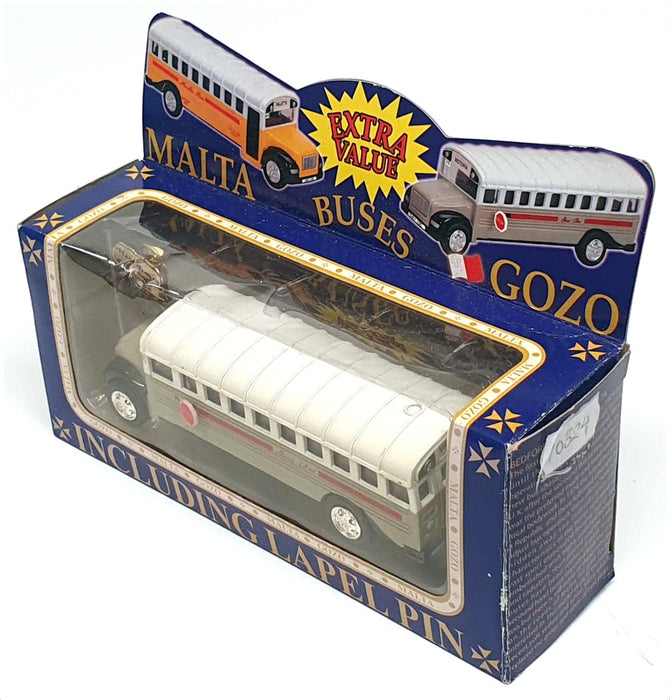 Alexsandro 13cm Long Diecast 10324 - Gozo Bus #25 Victoria - Grey/White