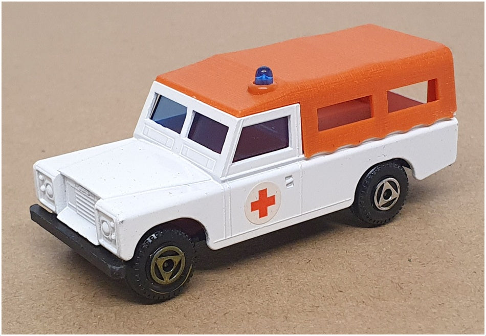 Efsi 1/63 Scale EF05 - Land Rover Covered Ambulance Truck - White/Orange