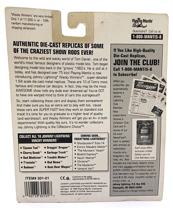 Johnny Lightning 1/64 Scale 301-01 - Wacky Winners Trouble Maker - Purple