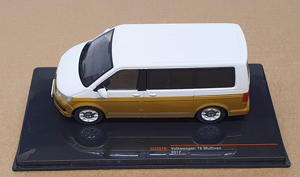 Ixo Models 1/43 Scale CLC351N - 2017 VW Volkswagen Multivan - White/Gold