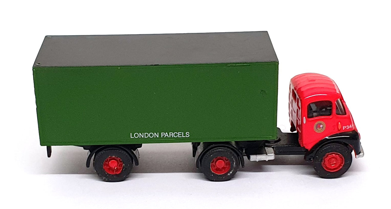 Base Toys 1/76 Scale D-16 - Thornycroft Box Van BRS London Parcels - Red/Green