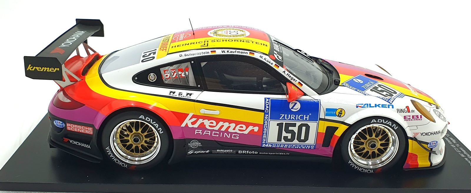 Spark 1/18 Scale 18KR01 - Porsche 997 GT3 KR #150 Nürburgring 2012