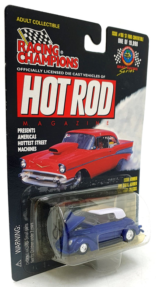 Racing Champions 1/58 Scale 08146-2 - 1937 Ford Convertible- Blue/White