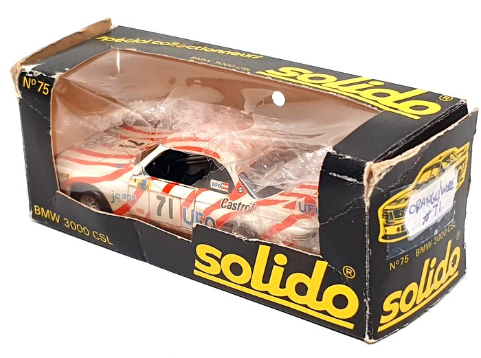 Solido 1/43 Scale No. 75 - BMW 3000 CSL #71 IMSA 1977 - Orange/White