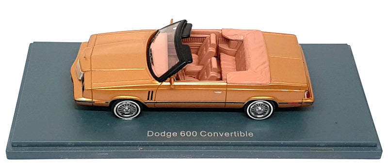 Neo American Excellence 1/43 Scale 44998 - Dodge 600 Convertible - Met. Gold