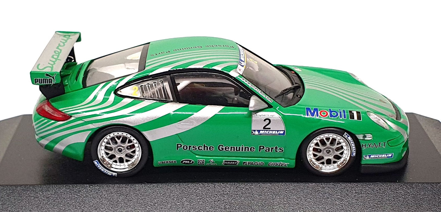 Minichamps 1/43 Scale WAP 020 126 16 - Porsche 911 GT3 Cup #2 Green/Silver