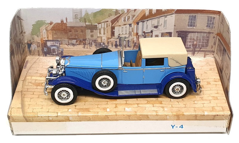Matchbox Appx 10cm Long Diecast Y-4 - 1930 Duesenberg Model J - Blue