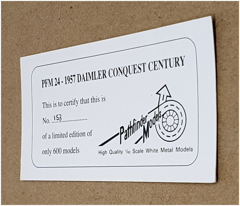 Pathfinder Models 1/43 Scale PFM24 - 1957 Daimler Conquest Century - Dk Blue
