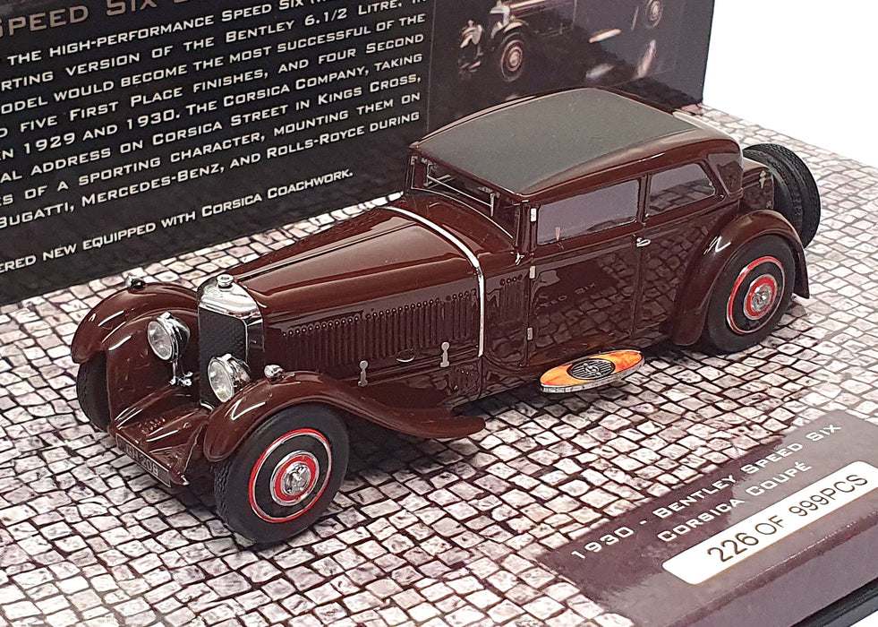 Minichamps 1/43 Scale 437 139420 - 1930 Bentley Speed Six Corsica Coupe - Brown