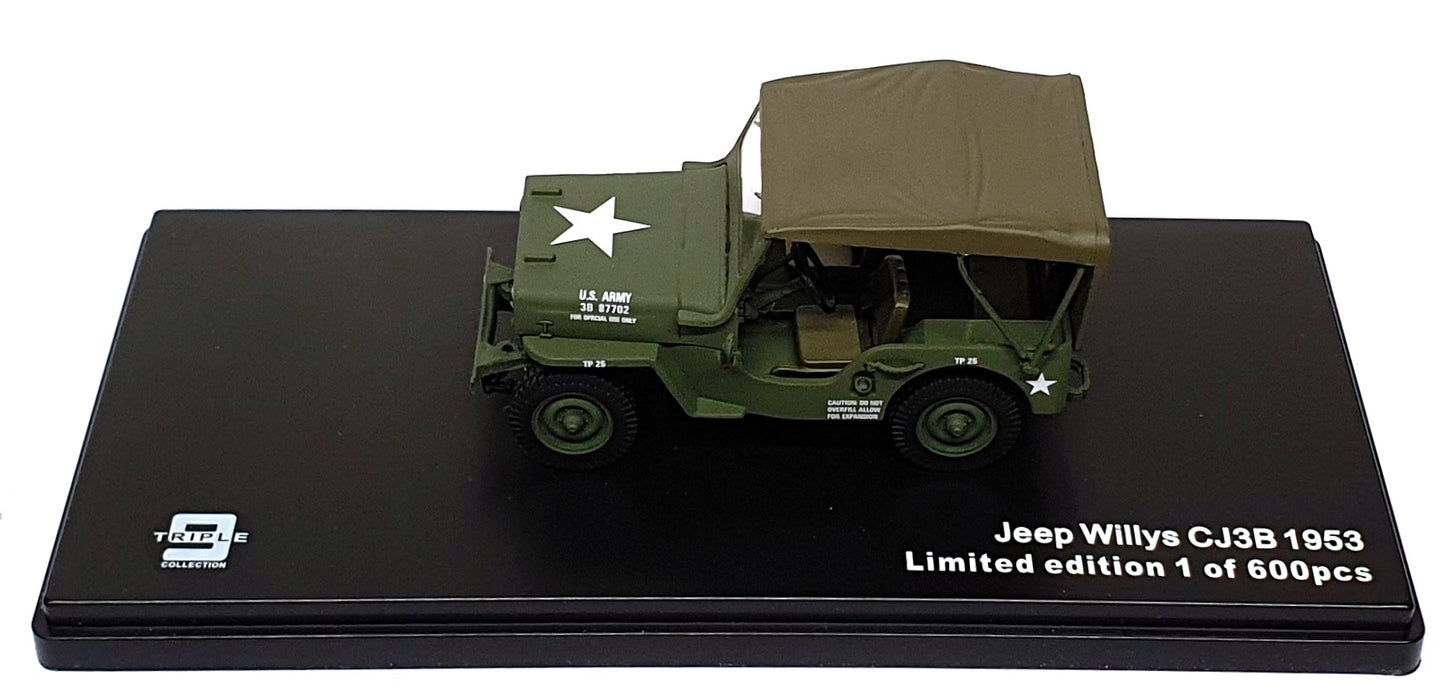 Triple9 1/43 Scale T9-43038 - 1953 Willys Jeep CJ3B US Army - Green