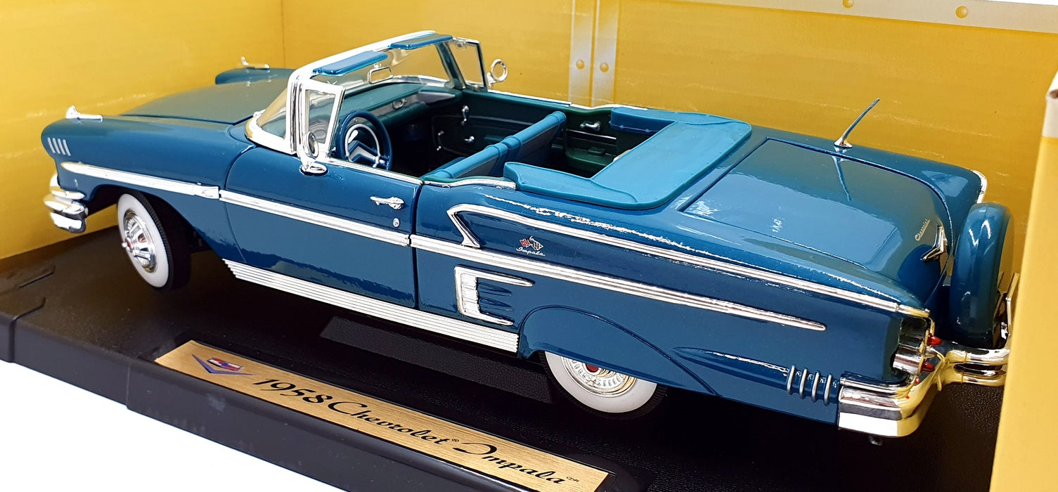 Motor Max 1/18 Scale Diecast 73100 - 1958 Chevrolet Impala - Met Green