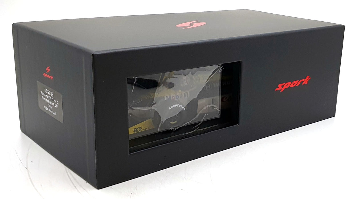 Spark 1/18 Scale 18S738 - Williams FW11 #5 1st British GP 1986 - Mansell