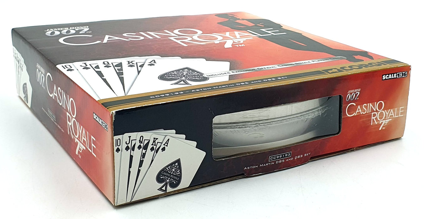 Corgi 1/36 Scale 99193 - Aston Martin DB5 and DBS Set Official 007 Playing Cards