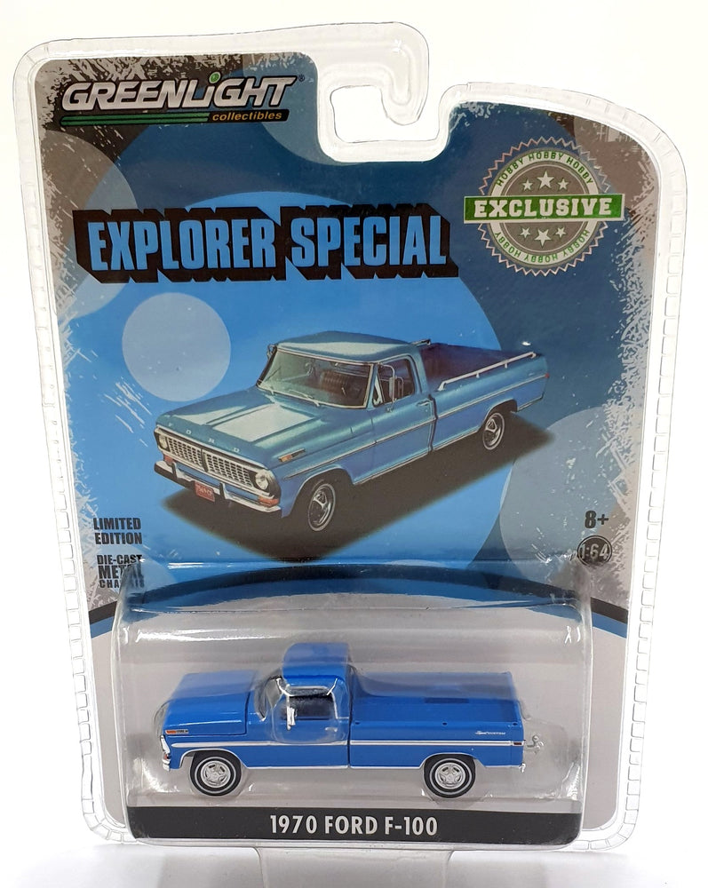 Greenlight 1/64 Scale 29967 - 1970 Ford F-100 Truck - Blue