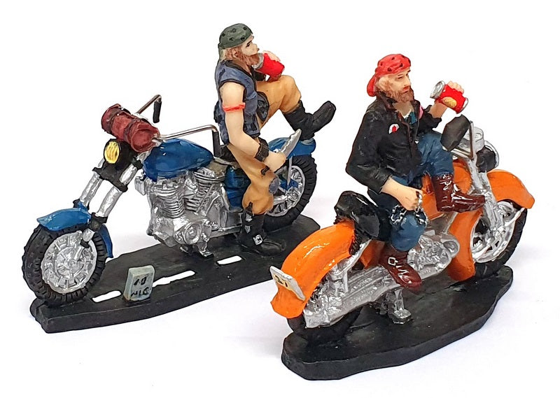The House Of Valentina F656 - 2x Motorbike Hand Painted Statue Models