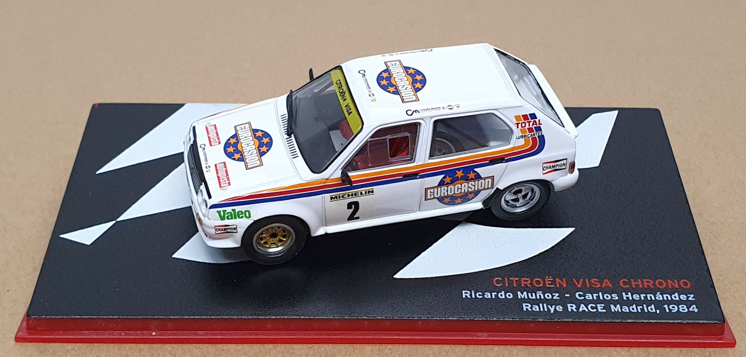 Altaya 1/43 Scale AT02W - Citroen Visa Chrono #2 Madrid 1984 Munoz/Henandez
