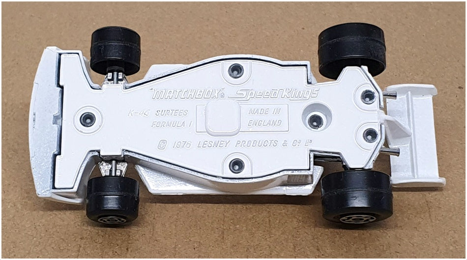 Matchbox 11cm Long Original Diecast  K-44 - F1 Surtees TS16 #18 - White/Red