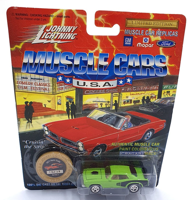 Johnny Lightning 1/64 Scale 200-130- Muscle Cars 1971 Plymouth Hemi Cuda - Green