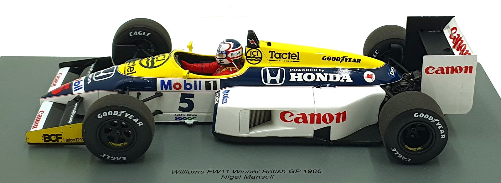 Spark 1/18 Scale 18S738 - Williams FW11 #5 1st British GP 1986 - Mansell