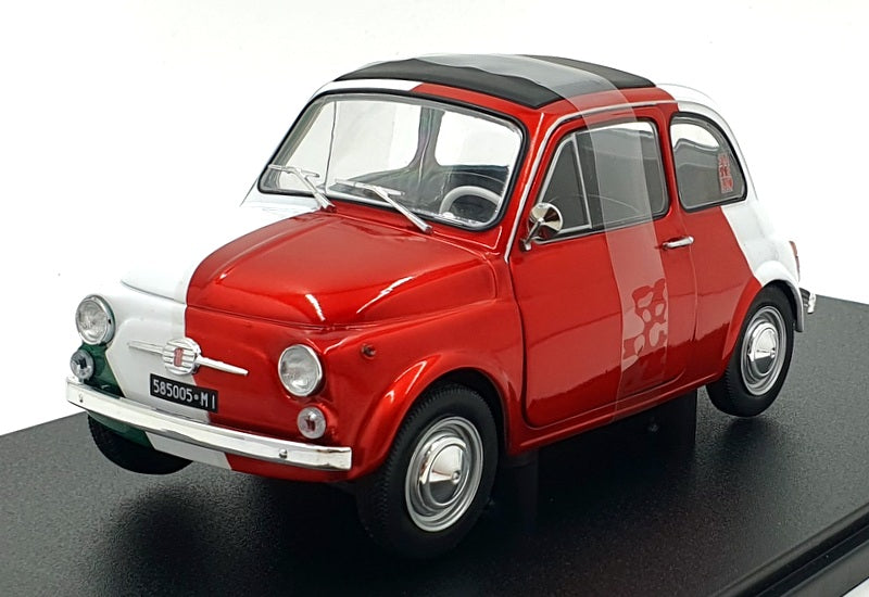 Solido 1/18 Scale S1801409 - 1965 Fiat 500 Tribute to Italia - Red/Green/White