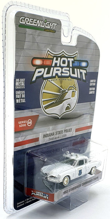Greenlight 1/64 Scale 42910-A 1953 Studebaker Commander Coupe Indiana State PD
