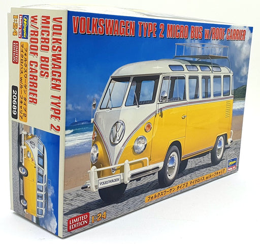 Hasegawa Kits 1/24 Scale 20689 - Volkswagen Type 2 Micro Bus w/Roof Carrier